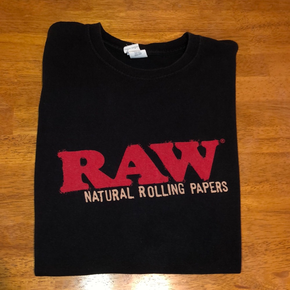 RAW cigarette rolling paper T-shirt. Size L - Picture 8 of 8